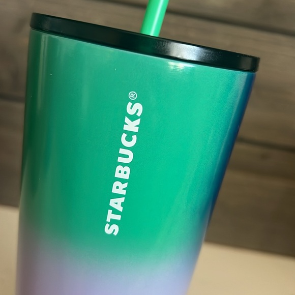Starbucks Summer 2022 Stainless Steel Tumbler Ombre Blue/Green/Purple - Picture 2 of 4